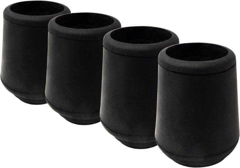 SoftTouch Rubber Leg Tips - 4 Count, 3/4 Inch, Black - Image 1